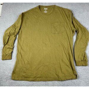 Duluth Trading Shirt Mens XL Olive Green Longtail T Relaxed Fit Cotton